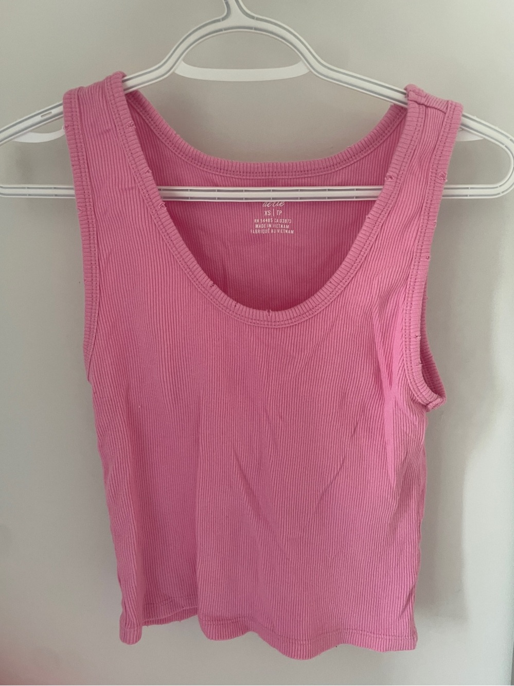 aerie Ribbed Pink Scoop Tank Top